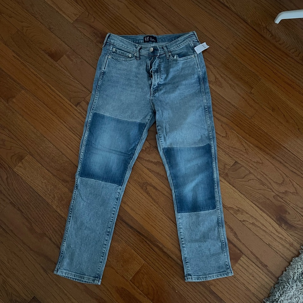 GAP Women's Straight Leg Jeans - Blue and Gray